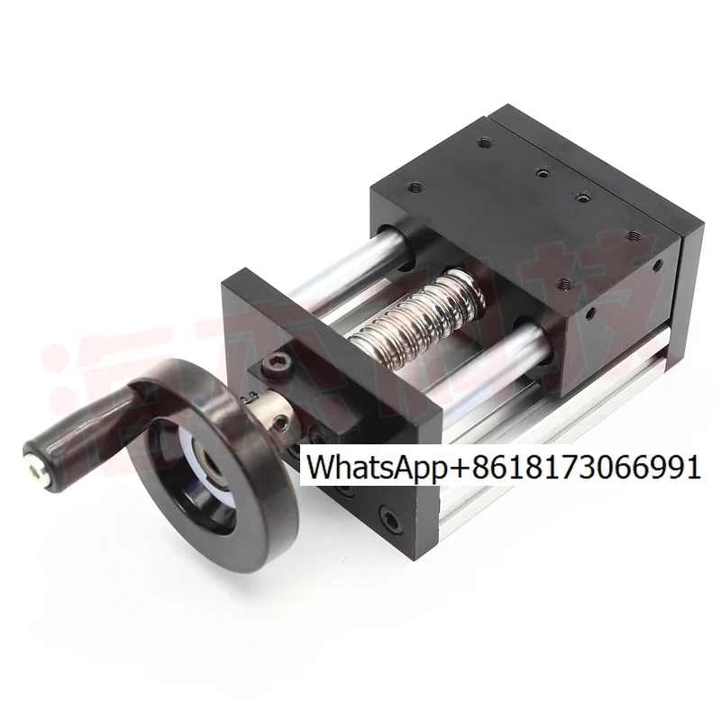 Manual Linear Slide Module Hand Wheel Precision Translation Table with Scale Locking Ball Screw Guide Rail Hand Crank