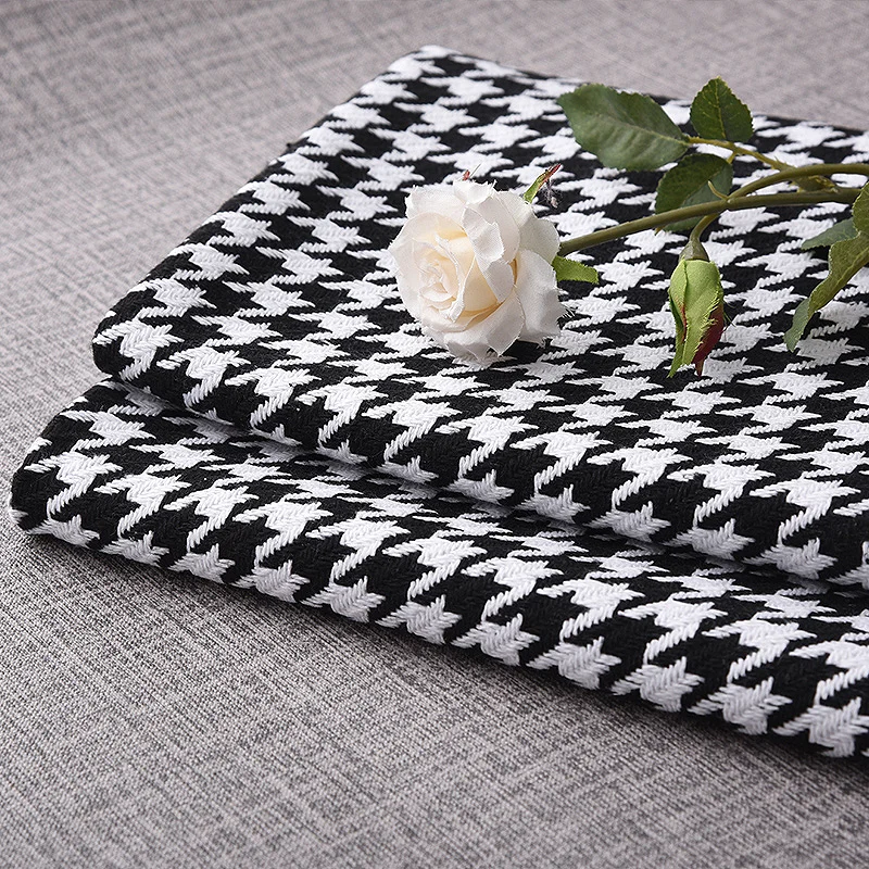 150cmx50cm 400g/m Houndstooth Linen Fabric Coat/skirt/Cushion/Throw Pillow Clothing Tweed DIY Clothing Sewing Fabric Material