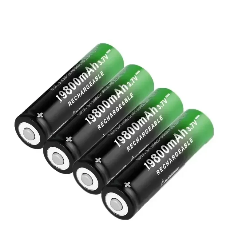 2024 18650 baterai isi ulang ion litium 19800mAh 3.7V, cocok untuk Keyboard senter LED atau baterai perangkat elektronik