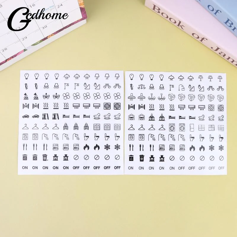 10Pcs Self-Adhesive Transparent Switch Label Sticker Waterproof Switches Labels Household Light Distribution Box Stickers