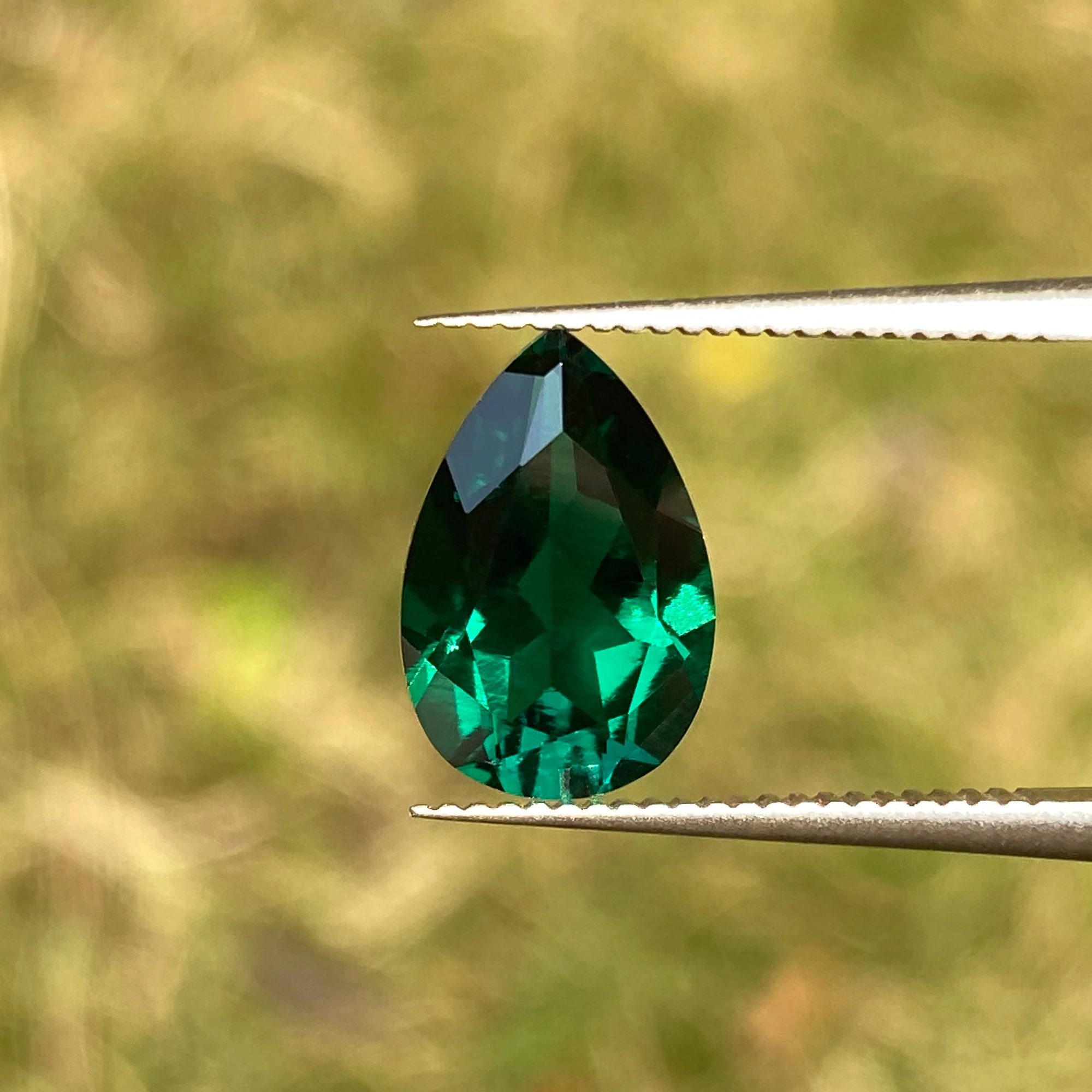 Eme jewe مختبر نمت زامبيا الزمرد الكمثرى قطع الأحجار الكريمة VVS1 وضوح قطع ممتازة لصنع المجوهرات مع شهادة #3