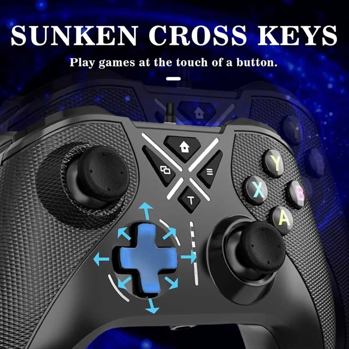 

Проводной игровой контроллер с триггерами Холла, джойстиками и турбо-функцией для /X, One и ПК