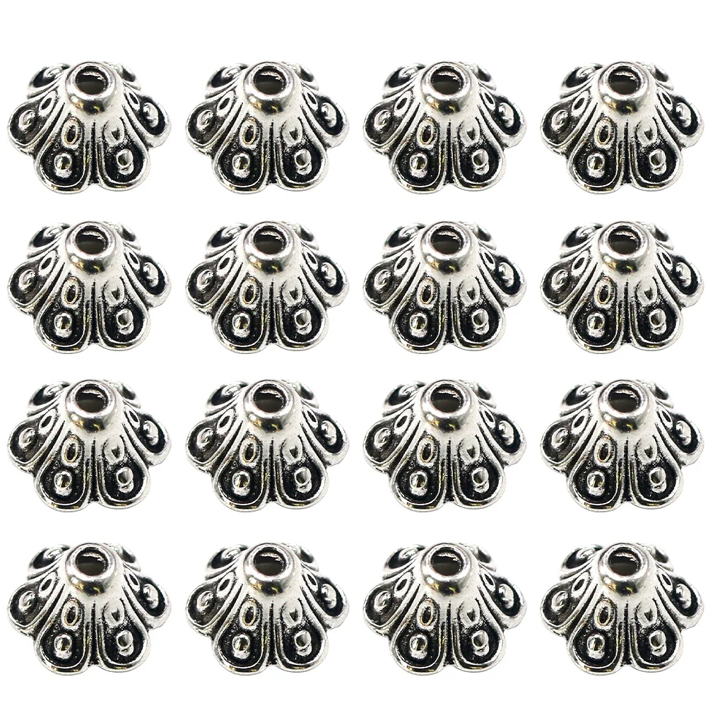 

100 Pcs Jewelry Making Pendants Beads DIY Charms Accessories Bracelet Fashion Alloy for Earring Lily Caps Metal