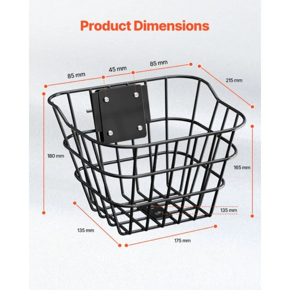 سلة الدراجة الأمامية سلة سكوتر كهربائية مع دعامة ثابتة للأطفال/الكبار #6