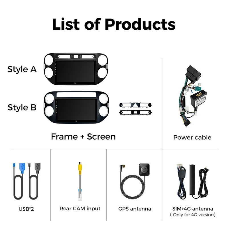 Ainavi Car Radio For Volkswagen VW Tiguan 2006 2008 2010 2012 2014 2016 Golf Plus Car Multimedia Wireless Carplay Auto HDMI out