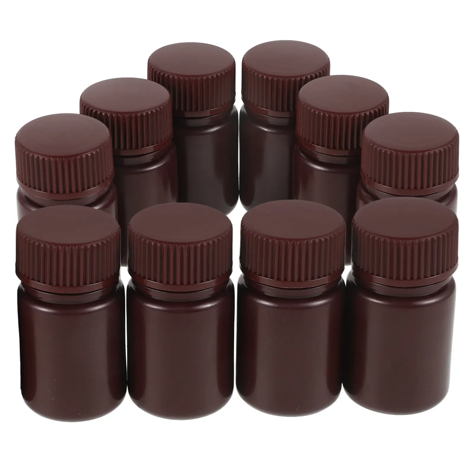 10Pcs Wide Mouth Reagent Bottles 30Ml Lightproof High Temperature Resistant Acid Alkali Proof Lab Sample Storage Bottles Empty