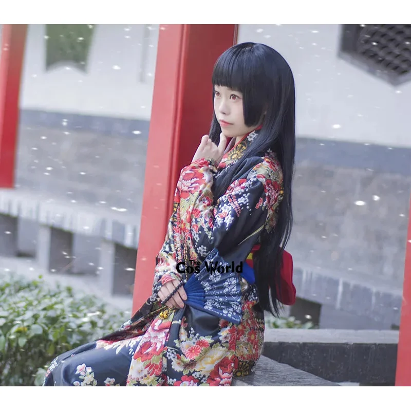 S-5XL اليابانية Jigoku Shoujo Enma Ai كيمونو يوكاتا ملابس أنيمي تأثيري ازياء