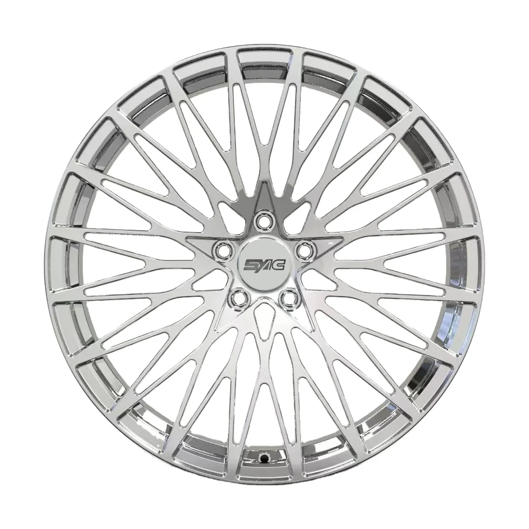SYAC Factory Custom 17 18 19 20 21 22 23 24 Inch Chromed Monoblock Forged Rims Multi Spoke Alloy Wheel Rims For Modified Car