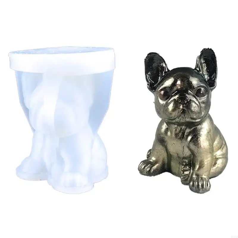 

3D Large Dog Mould Handmade Aroma Wax Soap Molds for Decorations W8EB