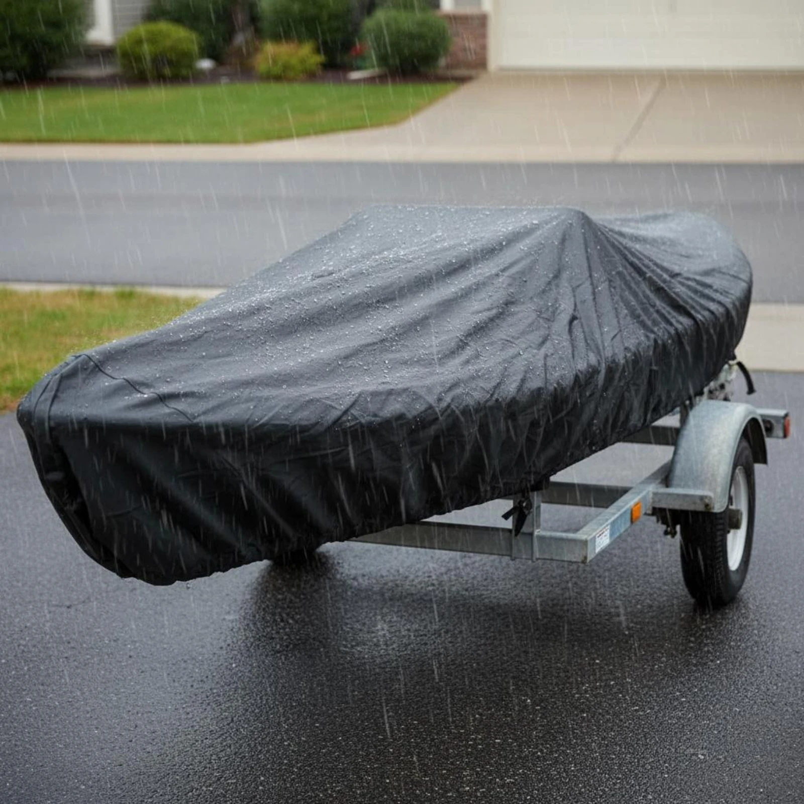 Fitted Kayak Cover with Smooth Surface Protective Shell Watercraft Cover Impermeable for Outdoor Storage