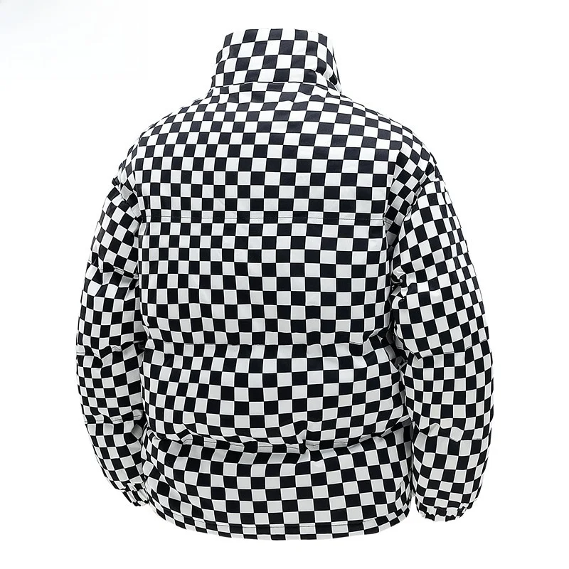 WASSUP Nuraya العلامة التجارية العصرية الرجال القطن Jaet شتاء 2025 جديد Sle Thiened الوقوف طوق معطف رياضي فضفاض الدفء #3