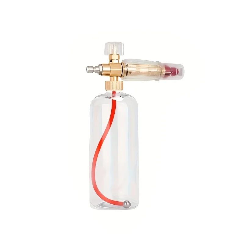 

1pc Transparent PA Foam Cannon, High Pressure Car Wash Foamer, 1/4" Quick Connect Washer Gun Accessory for Auto Detailing