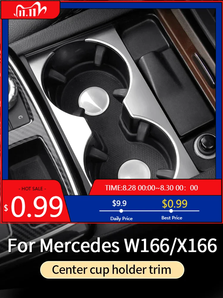 Внутренние наклейки, держатель для водяного стекла, чехол для Mercedes Benz ML320 350 GLE W166 coupe c292 350d GL450 x166 GLS, внутренняя отделка acc