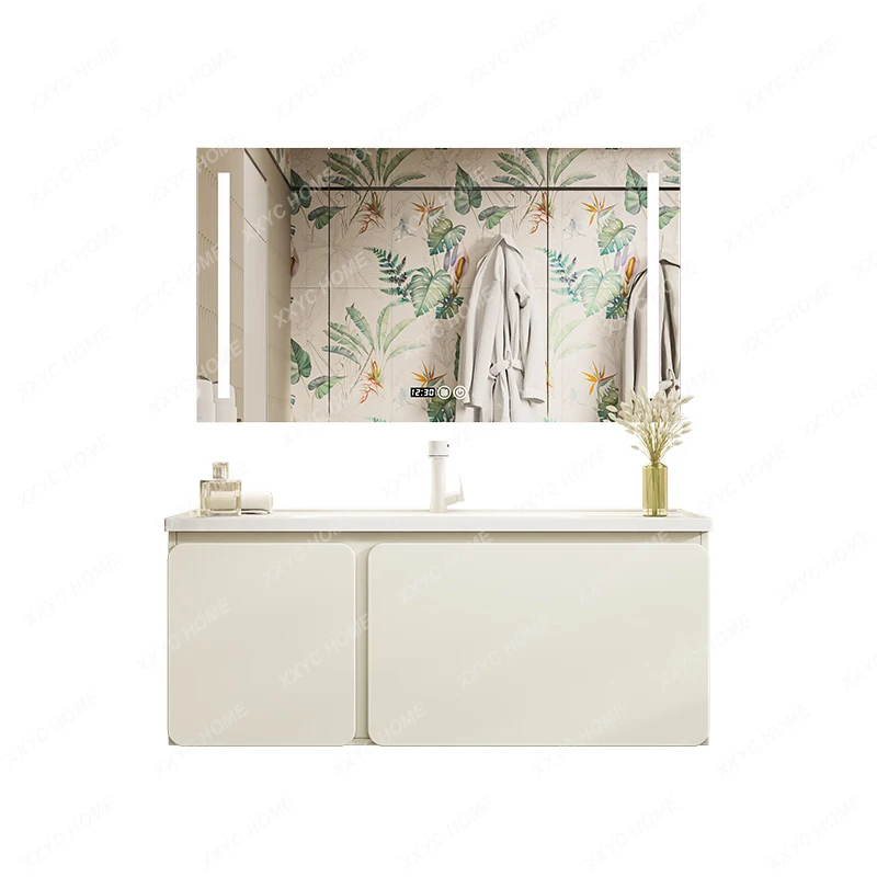 Ceramic Whole Washbin Face Washing Wash Basin Cabinet Combination Bathroom Table Bathroom Cabinet