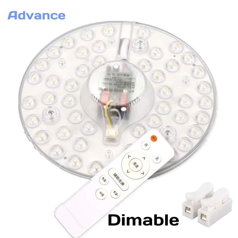 조광 가능한 모듈 LED 천장 조명 24W 36W 48W 64W 80W, 이중 전구 조명 문어 이중 에너지 절약 천장 장식