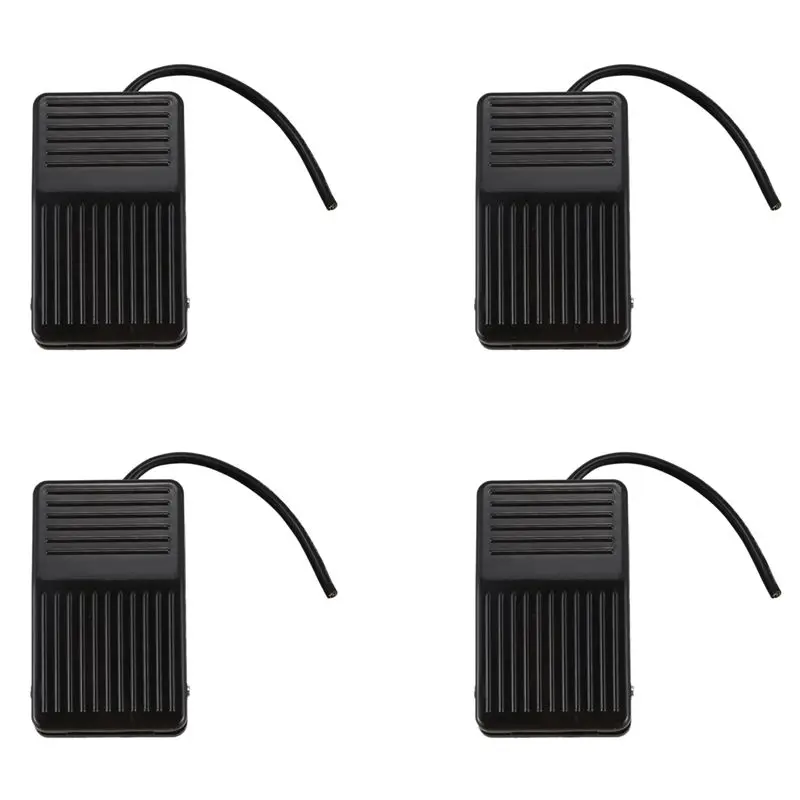 4X 250V 10A SPDT Nonslip Plastic Momentary Electric Power Foot Pedal Switch