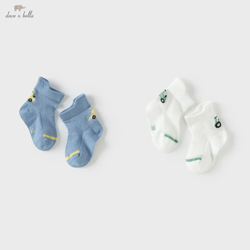 Dave Bella Baby Boys Summer Socks Car Printed Cute Socks for Shorts Pants Clothes Multi Accerrory DB2252012