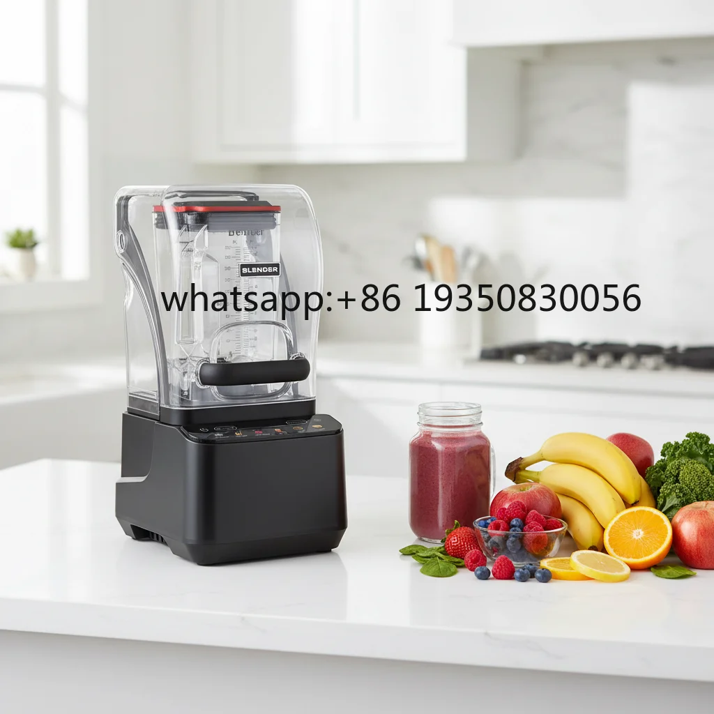 

High Quality Stainless Steel 2200W 2L Touch Control Smoothie Machine Closed Soundproof Enclosure Durable Anti-Slip Bottom