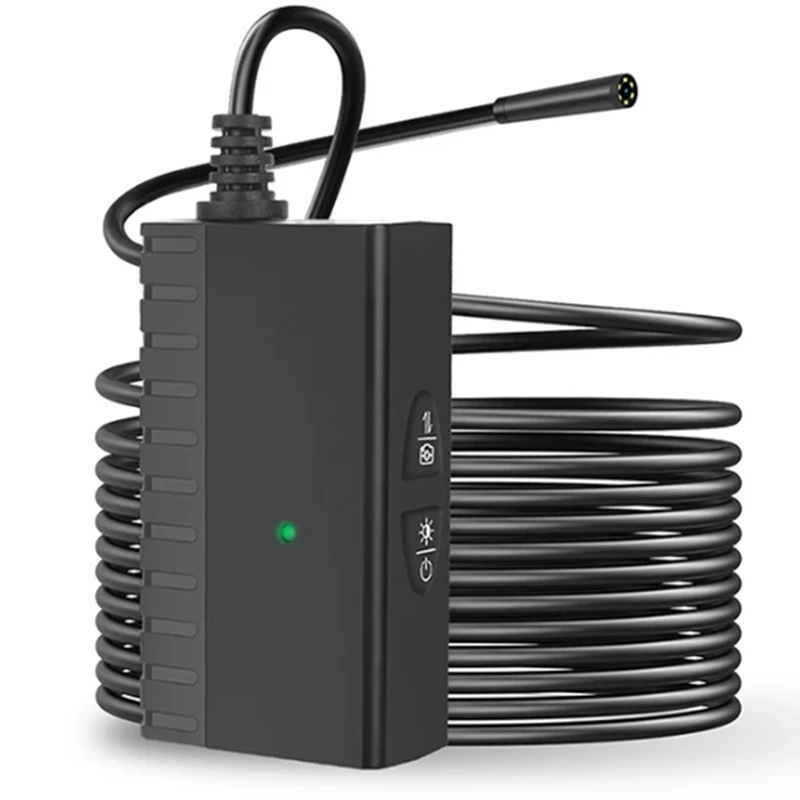 Phone Universal 5MP HD Wireless Endoscope Camera 5.5Mm Lens With Led Light 5M Hard Cable IP67 Inspect Borescope