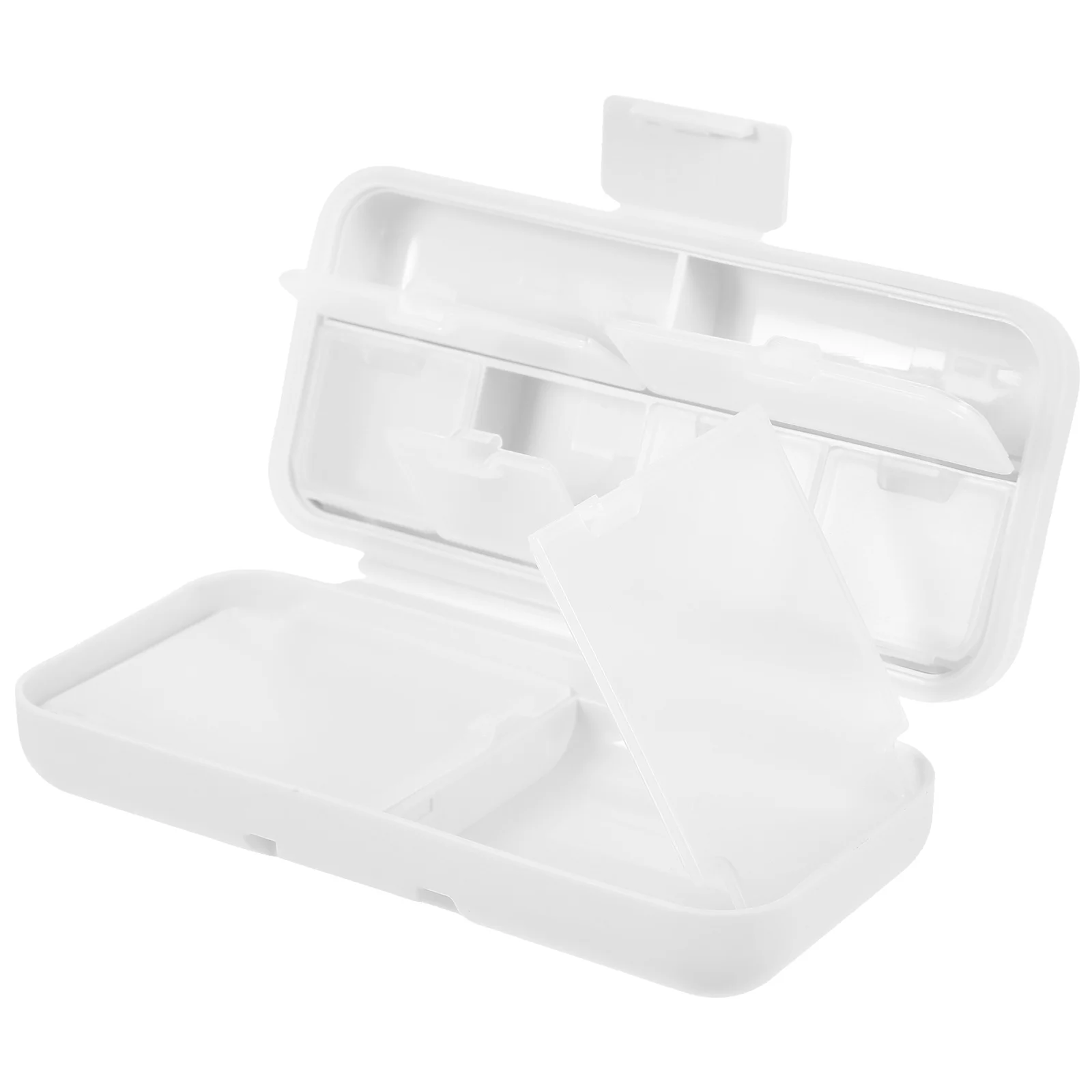 

Portable Pill Box Organizer 8 Compartments Small Cases Travel Container Lattice