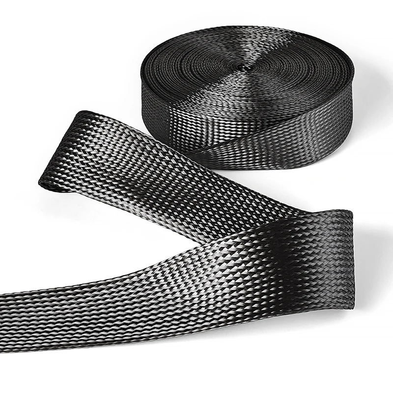 Kohlefaser 2MM-40MM Buchse Hochtemperaturbeständige Geflochtene Netz-Buchse Drahtummantelung Hochfeste Schutzhülle – Detail 3