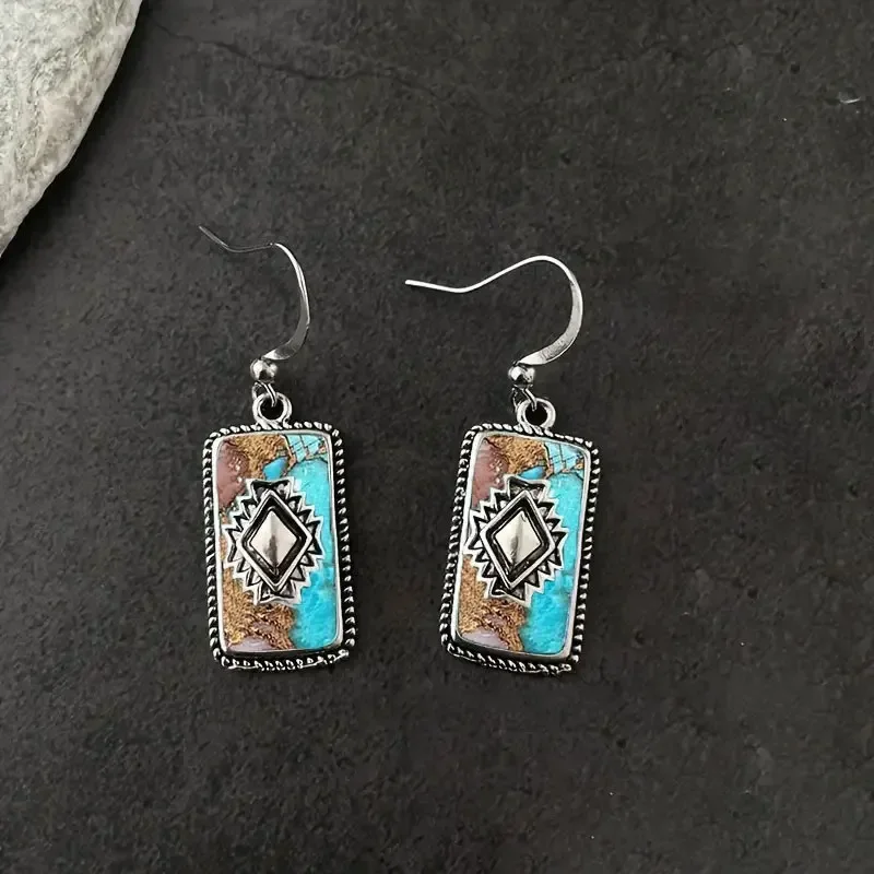 Fashion Bohemian Earring Imitation Turquoise Earring Earrings for Women Vintage Earrings Jewelry Perfect Gift To Lover Friend