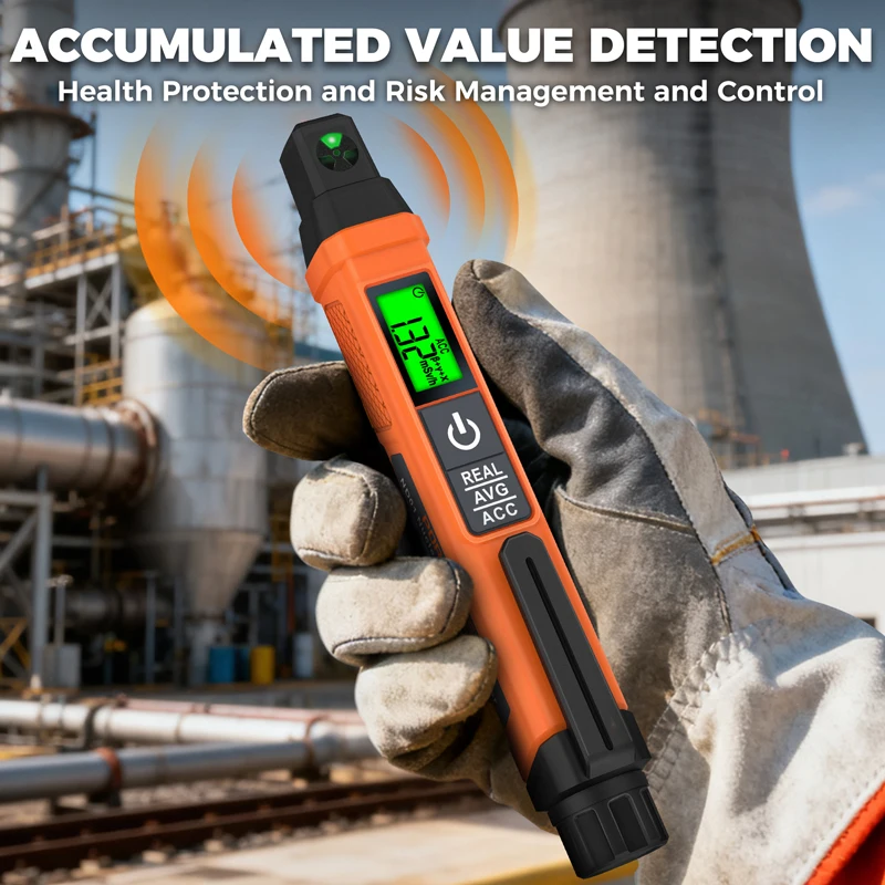 POROMETISTO ND01 Portable Nuclear Radiation Detector Pen REAL/AVG/ACC Geiger Counter for Beta Particles/γ-Rays/X-Rays Testing