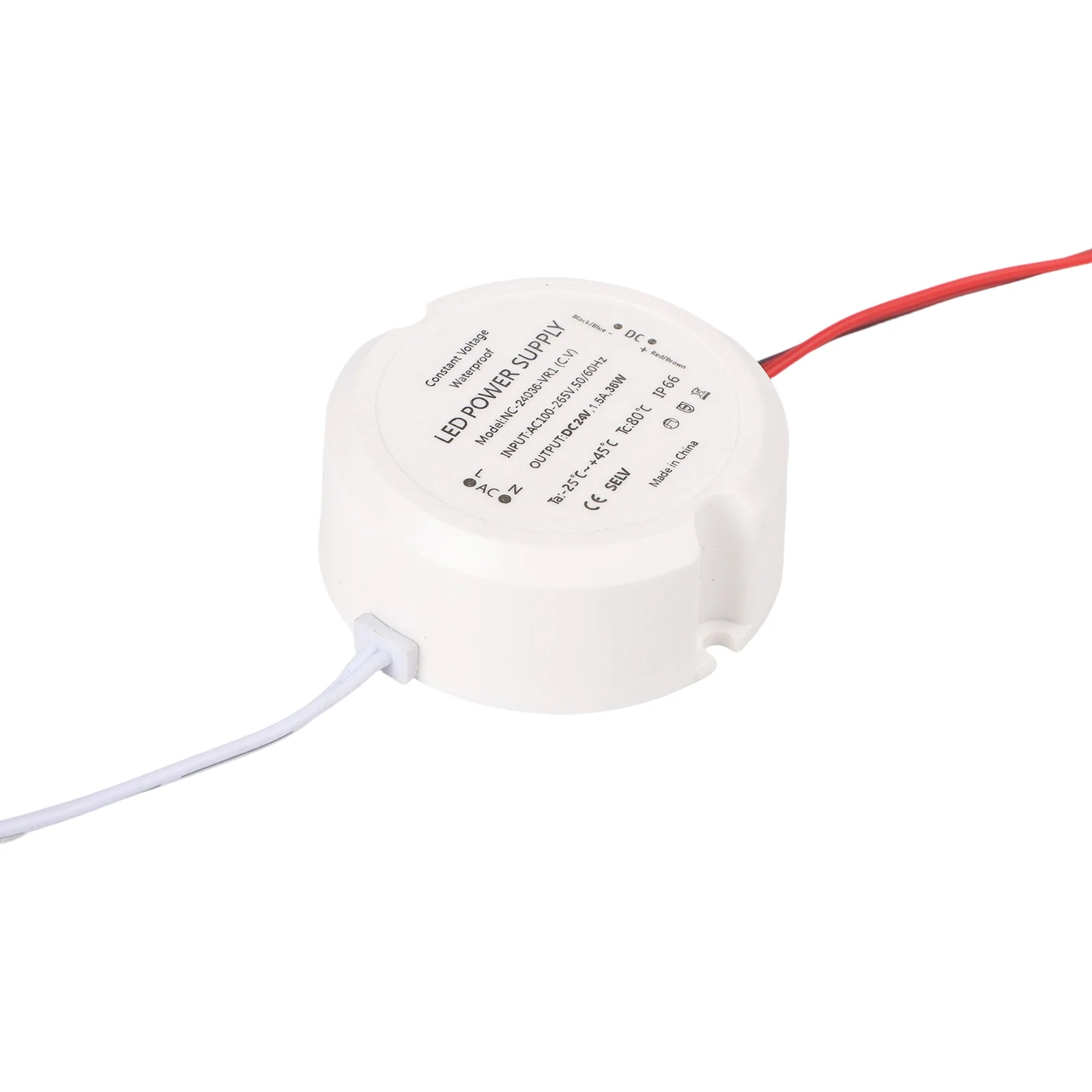 

36 Вт D55*23 мм Трансформатор переменного тока в постоянный 36 Вт 48 Вт 60 Вт Опции Компактный круглый дизайн Внутреннее и наружное применение Внутреннее освещение