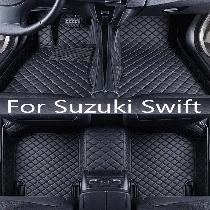 

Leather Car Floor Mats For Suzuki Swift AZG412 413D 414 2011~ 2017 5door Waterproof Pad Car Floor Carpet Mat Rug Car Accessories