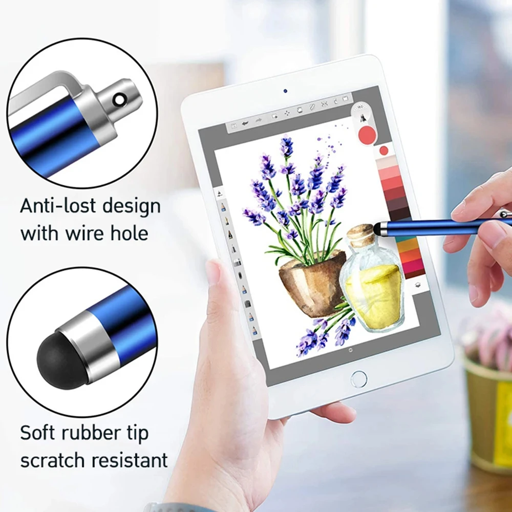 10Pcs/Lot Universal Stylus Pen Drawing Pencil Capacitive Screen Touch Pens Mulit Color for Apple iPad Android Tablet - view 5