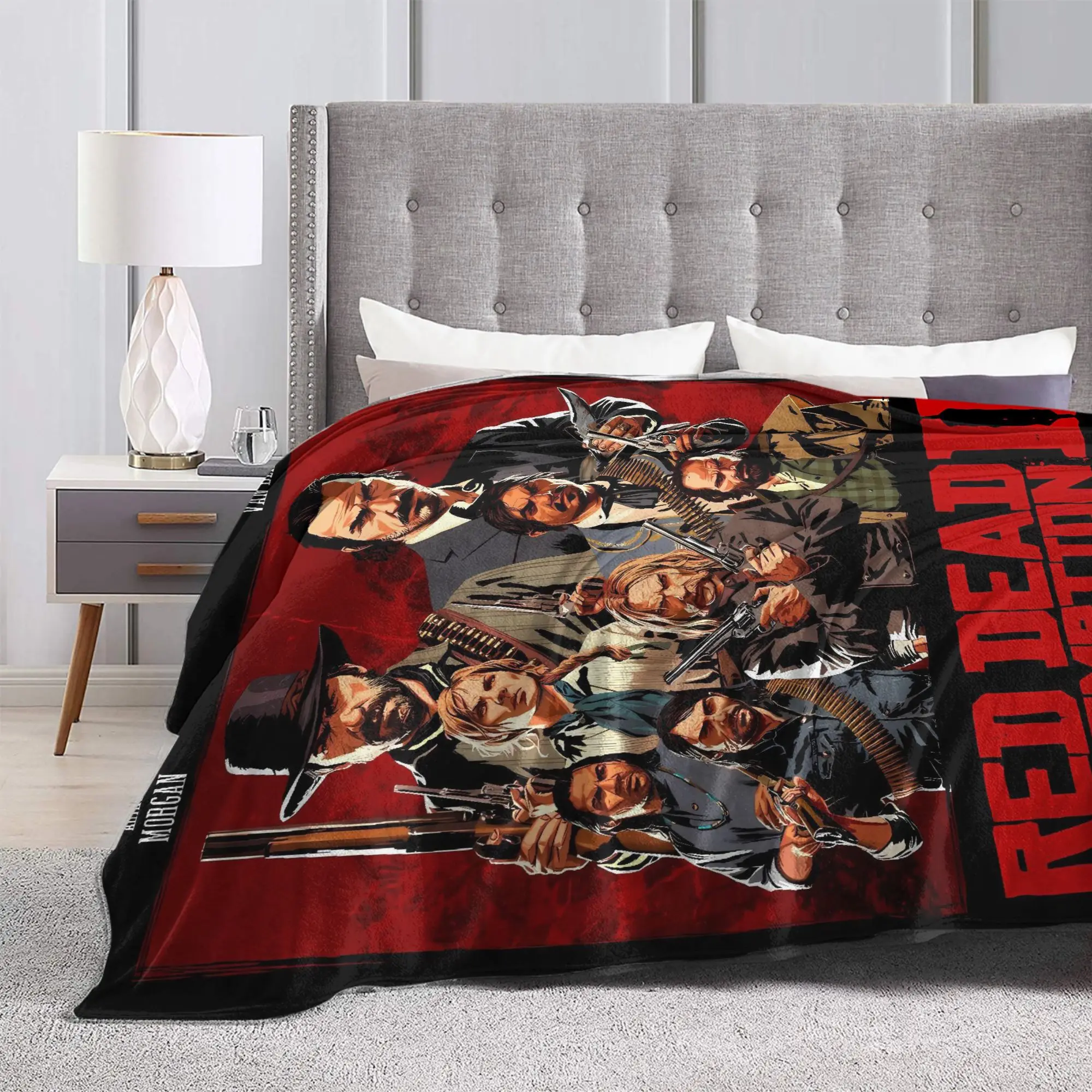 Red Dead Redemption 2, одеяла для путешествий, офиса, фланелевое одеяло для спальни, супер теплое покрывало «сделай сам», подарок на день рождения