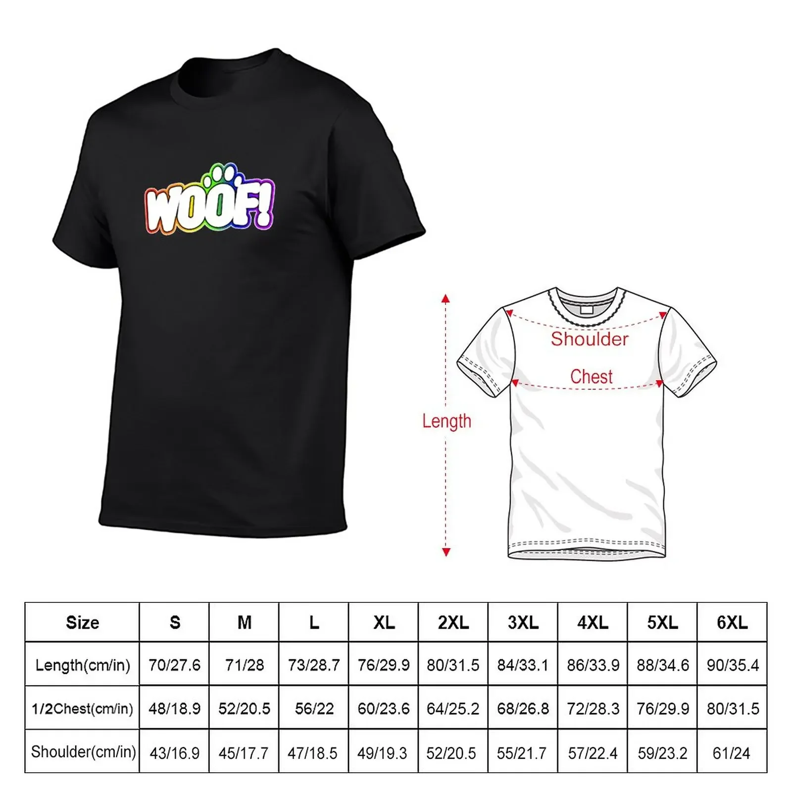 New Pride Rainbow Pup WOOF! T-Shirt Aesthetic clothing graphic t shirts mens graphic t-shirts funny