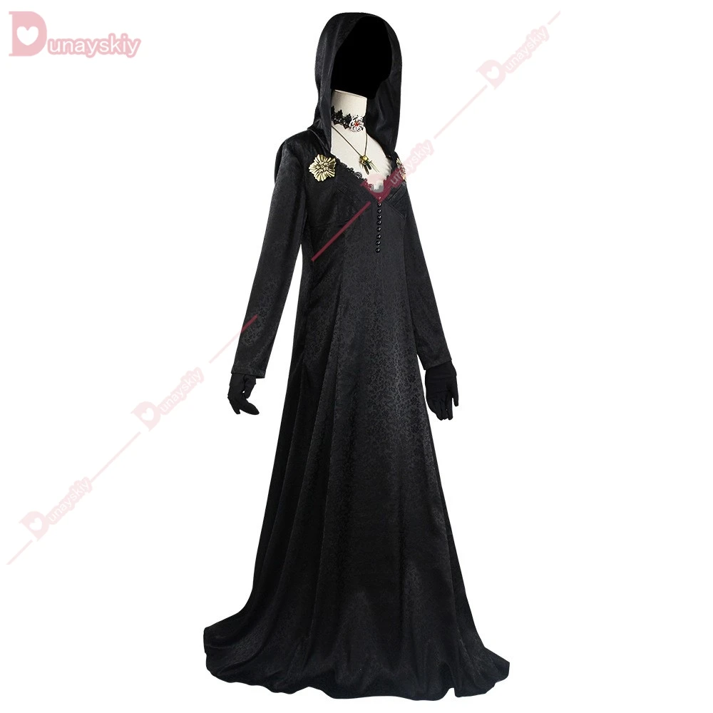 Village Moth Lady Evil Cosplay Fantasy Costume Resident 4 Remake Dress Girl Adult Vampire Lady Sexy Woman Adult Pendant RolePlay