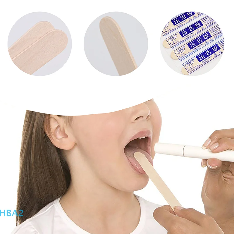 【H】Despressor de língua descartável médico para exame oral crianças treinamento muscular oral vara espátula de depilação varas de cera