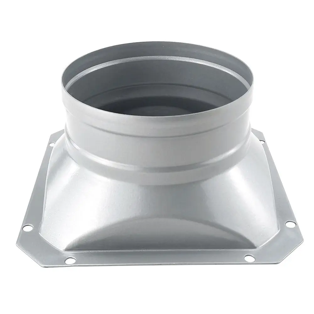 Practical Metal Pipe Air Vent Connector Round 4-10inch Flange Seat Tube Air Ventilation Joint Fresh Air System