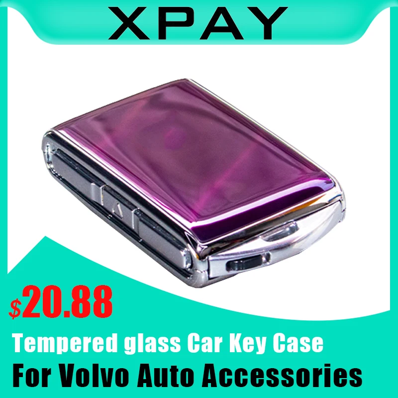 

High quality fashion tempered glass key case for car for Volvo XC60 S90 XC90 S60 V60