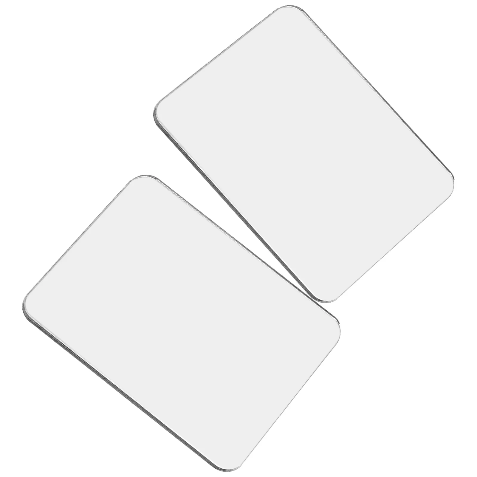 2Pcs Acrylic Mirror Sticker Self-adhesive Mirror Decals for 3D Wall Home Room Decoration Smartphone Stick-on Make up Mirror