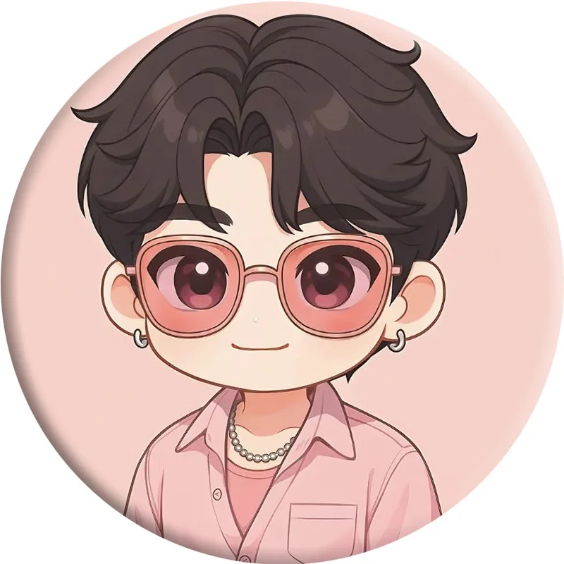 Kpop شيطان الصيادين Huntrix Saja بنين الكرتون شارة مرآة المفاتيح قلادة حلقات المفاتيح السيارة ظهره اكسسوارات هدايا عيد الميلاد #5