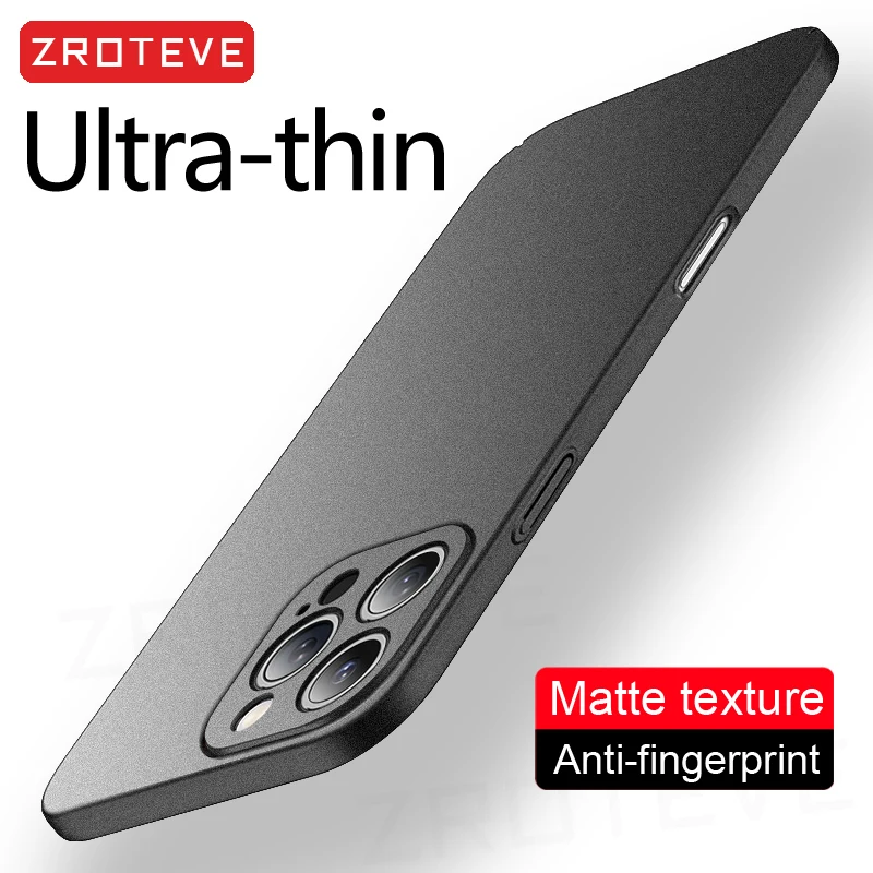 For IPhone 16 17 Pro Max 17e 16e 15 14 Plus 13 Mini Case ZROTEVE Ultra Thin Frosted Hard PC Cover For iPhone17 Air Phone Cases