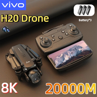 VIVO H20 Drone HD Dual Camera 8K Profesional Aerial 3 Battery Brushless Motor GPS Obstacle Avoidance Foldable Quadcopter Toys