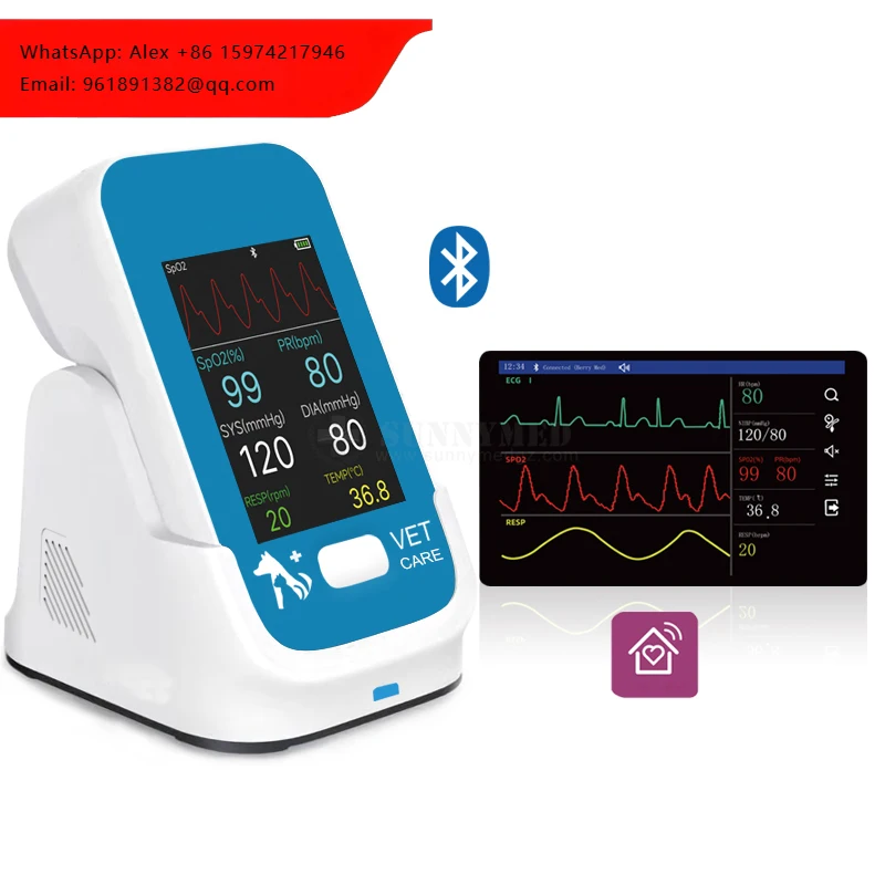 SY-AM6200 Portable Professional Six Parameter Veterinary Patient Monitor Blood Pressure Monitor For Animal Veterinarians