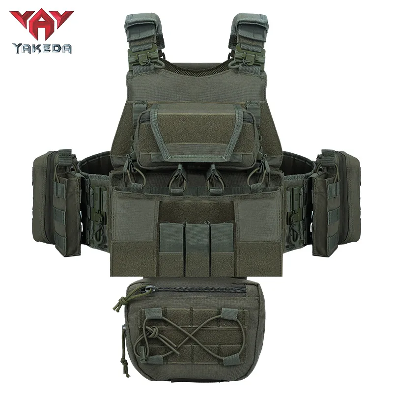 YAKEDA Tactical Vest Quick-release Outdoor Suit Supplies Training Vest Breathable Wear-resistant Multifunctional CS Hunting Vest