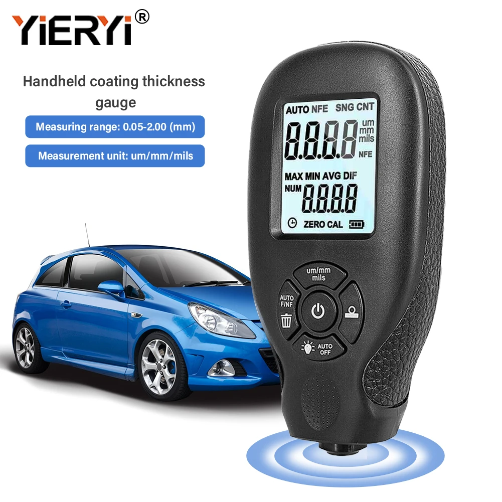 New Coating Thickness Gauge HW-300 Coating Paint Thickness Meter Testing for Manufacturing Metal processing Industry Workshops