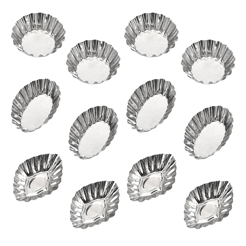 Stainless Steel Egg Tart Molds Non-Stick Cupcake Mini Pie Mould Reusable Muffin Baking Cup Tartlets Pans Bread Mold