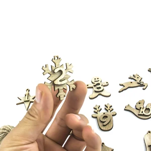 Wood Advent Calendar with Christmas Decoration labels, Christmas ornaments, 1-24, 24 days, Drop Shipping, Free Shipping, 24pcs 12 Main Sales Wood Calendar - №7