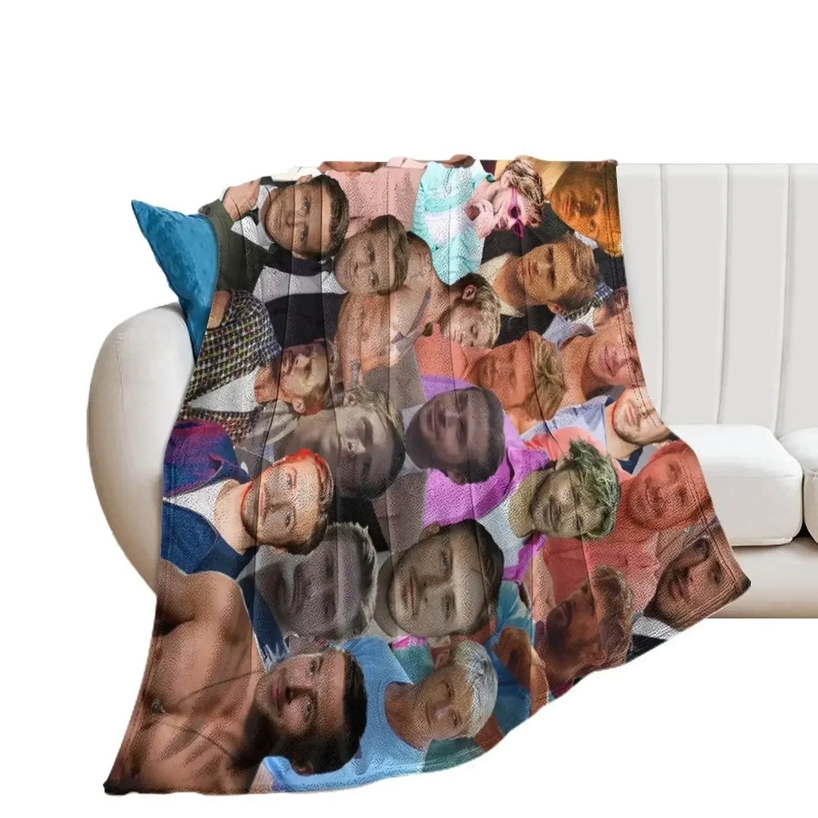 

Ryan Gosling Photo Collage Throw Blanket Thermals For Travel Decorative Sofa valentine gift ideas Blankets