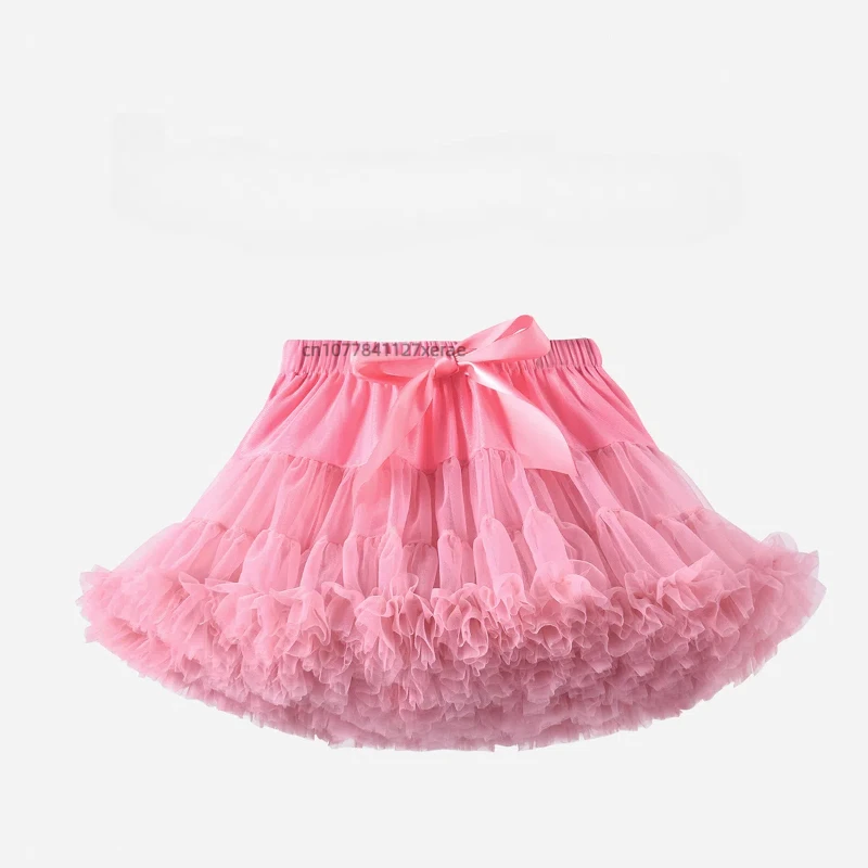 Saia de balé infantil nuvem suporte 30cm curta menina vestindo saia de princesa lolita super top versátil saia diária desossada