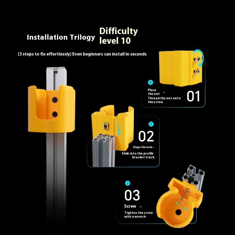 Aluminum Profile Multifunctional Water Cup Bracket Simulates Racing Flight Simulator Aluminum Profile Bracket