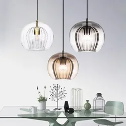 Lámpara colgante LED de cristal para comedor, sala de estar, café, Shope, decoración interior del hogar, candelabro, accesorios de iluminación