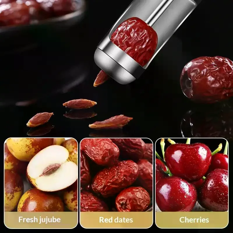 

Multi-Function Cherry & Olive Pitter Tool, Fruit Seed Remover Stoner Corer for Kitchen Use